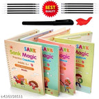 Magic Book for Kids, Sink Magic Practice CopyBook, (4 Books+10 Refills+1 Pen+1 Grip) ( Pack Of 1 )